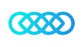 Abstract Infinity Loop Icon for Connection Flow, vector design Generative AI Royalty Free Stock Photo