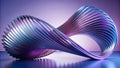 Abstract infinity loop sculpture with purple and blue metallic sheen image Royalty Free Stock Photo