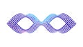 Abstract infinity symbol with cool gradient, vector design Generative AI Royalty Free Stock Photo