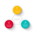 Abstract infographic with 3 circles. Template for illustration business step options Royalty Free Stock Photo