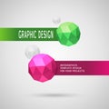 Abstract infographic design with two spherical elements Royalty Free Stock Photo
