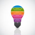 Abstract infographic light bulb banner.