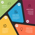 Abstract infographic template with 5 steps on black background Royalty Free Stock Photo