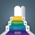 Abstract Infographics business stair step success. Royalty Free Stock Photo