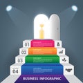 Abstract Infographics business stair step success.