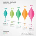 Abstract infographics number options template, chart, diagram, timeline, graph Royalty Free Stock Photo