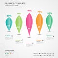 Abstract infographics number options template, chart, graph, diagram, timeline vector Royalty Free Stock Photo