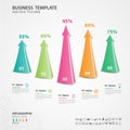 Abstract infographics number options template, chart, graph, diagram, timeline Vector Royalty Free Stock Photo