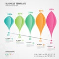 Abstract infographics number options template, chart, graph, diagram, timeline Vector Royalty Free Stock Photo
