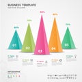 Abstract infographics number options template, chart, graph, timeline, diagram Royalty Free Stock Photo