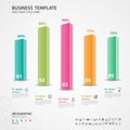 Abstract infographics number options template, diagram, timeline, chart, graph Vector Royalty Free Stock Photo