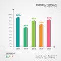 Abstract infographics number options template, Rectangular 3d, chart, timeline, diagram, slide, graph vector Royalty Free Stock Photo