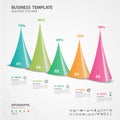 Abstract infographics number options template, timeline, chart, graph, diagram Vector Royalty Free Stock Photo