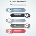 Abstract infographics number options template. Vector illustrati