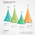 Abstract infographics number options template, Vector illustration, Pyramid triangle 3d icon, presentation, diagram, chart vector