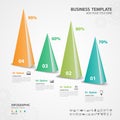 Abstract infographics number options template, Vector illustration, Pyramid triangle 3d icon, presentation, diagram, chart vector Royalty Free Stock Photo