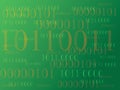Abstract information background with binary code. Green technology. Royalty Free Stock Photo