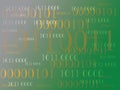 Abstract information background with binary code. Green technology. Royalty Free Stock Photo