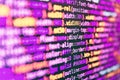 Abstract information digital technology modern background. Modern web development background. Software developer programming code Royalty Free Stock Photo