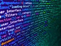 Abstract information digital technology modern background. Website development. Programming code abstract screen of software Royalty Free Stock Photo