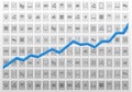 Abstract information technology analysis illustration for predictive analytics or business intelligence