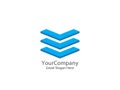 Abstract initial letter V Logo icon. down arrow design concept