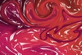 Abstract ink background. Marble style. Red, white ink in water