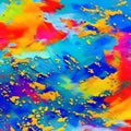 647 Abstract Ink Blotches: An artistic and expressive background featuring abstract ink blotches in bold and vivid colors that c Royalty Free Stock Photo