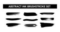 Abstract ink brushstroke set black ink design elements vector illustration Royalty Free Stock Photo