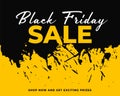 Abstract ink splash black friday background