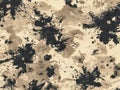 Abstract ink splash pattern in black and beige tones Royalty Free Stock Photo