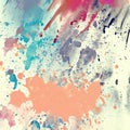 Abstract ink splash splatter brush strokes watercolor background with colorful paint splashes generative ai Royalty Free Stock Photo