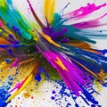 473 Abstract Ink Splashes: A vibrant and dynamic background featuring abstract ink splashes in bold and energetic colors that cr Royalty Free Stock Photo