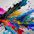 473 Abstract Ink Splashes: A vibrant and dynamic background featuring abstract ink splashes in bold and energetic colors that cr Royalty Free Stock Photo
