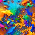 473 Abstract Ink Splashes: A vibrant and dynamic background featuring abstract ink splashes in bold and energetic colors that cr Royalty Free Stock Photo