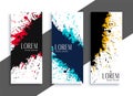 Abstract ink splatter grunge banners set design Royalty Free Stock Photo