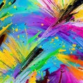 1086 Abstract Ink Splatters: A vibrant and expressive background featuring abstract ink splatters in bold and captivating colors