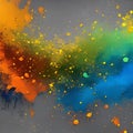 397 Abstract Ink Splotches: An artistic and expressive background featuring abstract ink splotches in bold and dramatic colors t