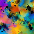 397 Abstract Ink Splotches: An artistic and expressive background featuring abstract ink splotches in bold and dramatic colors t