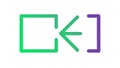 Abstract Input Output Terminal Brackets Icon, vector design Generative AI Royalty Free Stock Photo