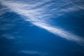 Beautiful wave with riffles and white sun reflections on bright blue sea water with different shades. Abstract water background Royalty Free Stock Photo