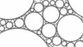 Abstract Interconnected Bubbles or Circular Shapes Pattern, vector design Generative AI Royalty Free Stock Photo