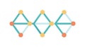 Abstract Interconnected Geometric Shapes Network Design, vector design Generative AI Royalty Free Stock Photo