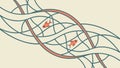 Abstract interconnected lines, complex network, scientific data flow, vector design Generative AI Royalty Free Stock Photo