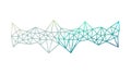 Abstract Interconnected Network Blue Green Technology, vector design Generative AI Royalty Free Stock Photo