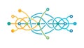 Abstract Interconnected Network Lines Design, vector design Generative AI Royalty Free Stock Photo