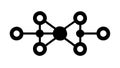 Abstract interconnected nodes representing a complex network, vector design Generative AI Royalty Free Stock Photo
