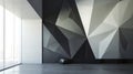 abstract interior wall with polygonal pattern Royalty Free Stock Photo