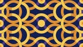 Abstract interlocking circles pattern on a dark blue background Royalty Free Stock Photo