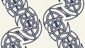 Abstract Interlocking Circular Swirl Seamless Pattern, vector design Generative AI Royalty Free Stock Photo